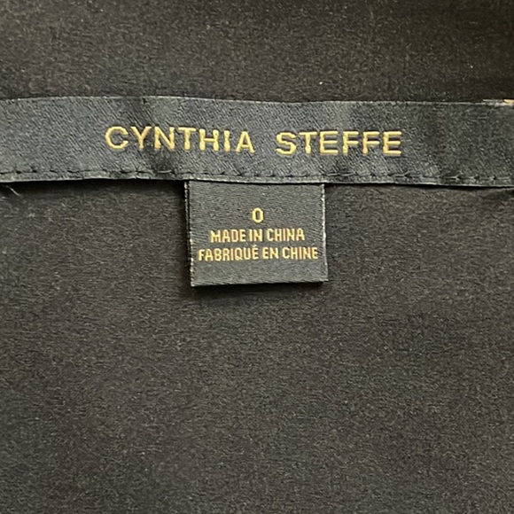 Cynthia Steffe Metallic Black Abstract Fit & Flare Dress 0 - Picture 6 of 10